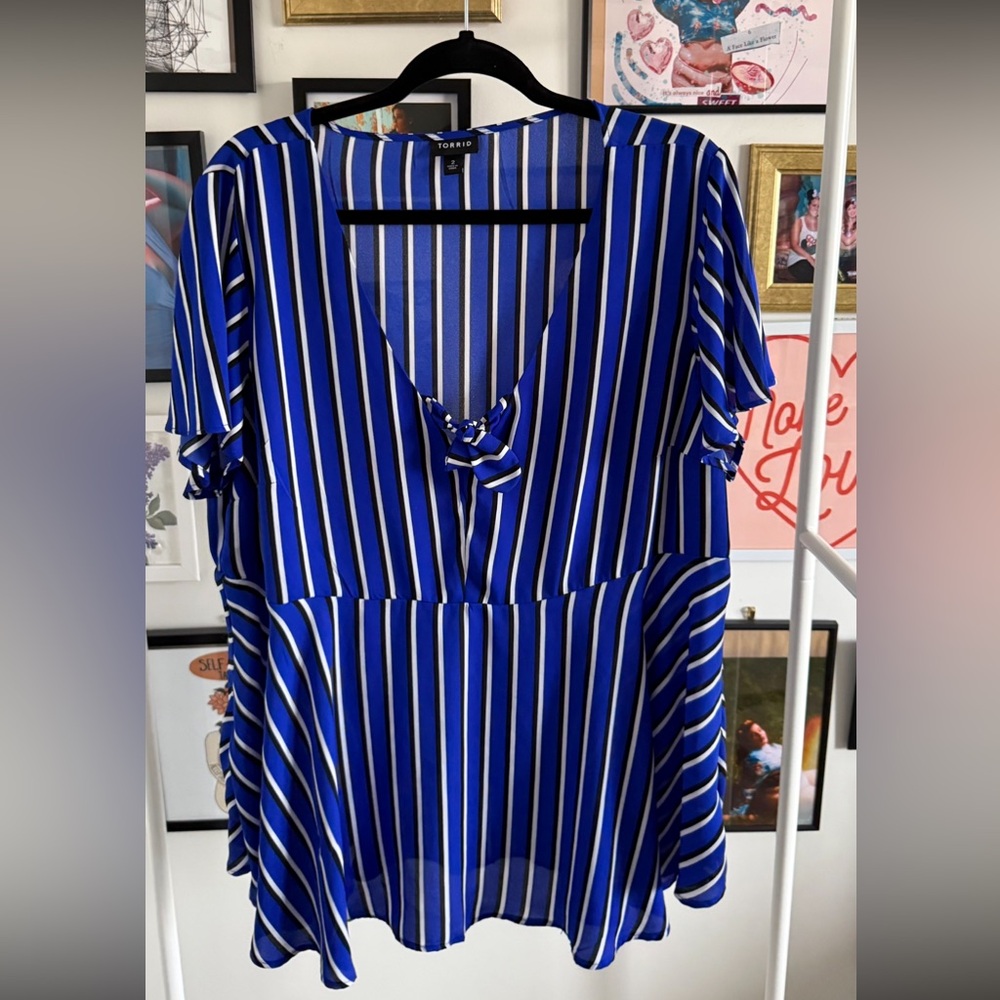 Torrid women's Multicolour Stripe Top Size 2
